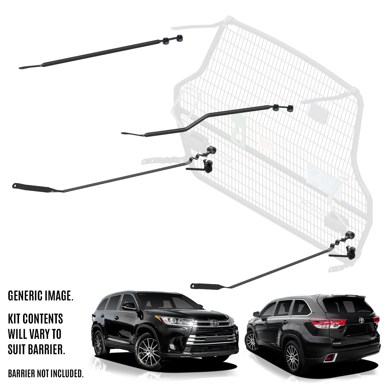 Cargo Barrier Front Position Kit Toyota Suits Kluger 2014 to 2021